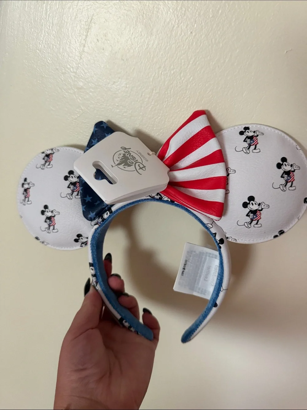 Loungefly Kids Mickey Mouse Patriotic Bow Ear Headband - Red, White & Blue
